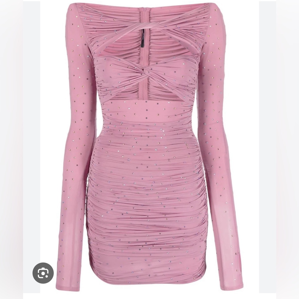 Tinley-crystal-embellished-twist-front-mini-dress